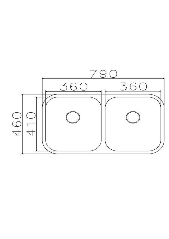 Parker Stainless Steel Sink | AS81 Linen Stainless Steel Sink Double Bowl 79x46 Undermount