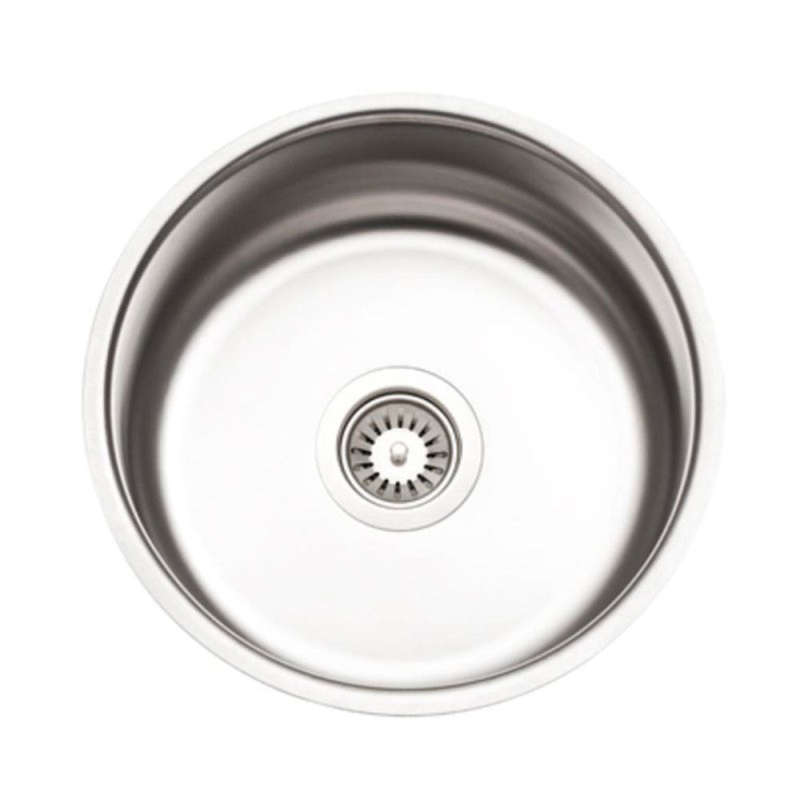 Parker Stainless Kitchen Sink |  AS18 Linen Stainless Steel Sink Round 380Mm | Under Mount