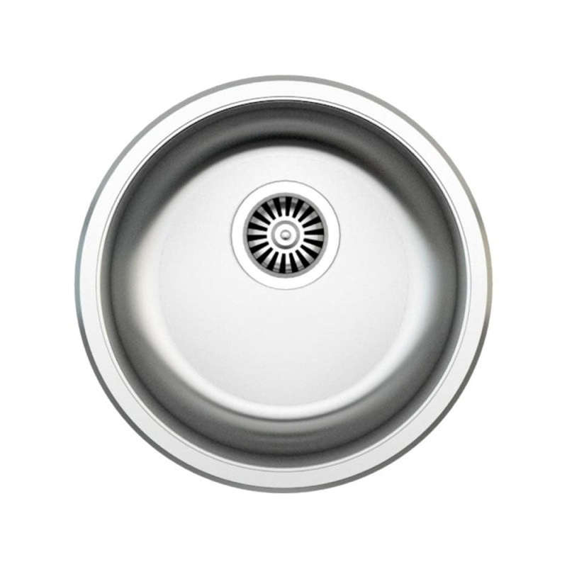 Parker Stainless Kitchen Sink |  AS68 Linen Stainless Steel Sink Round 435Mm | Drop In
