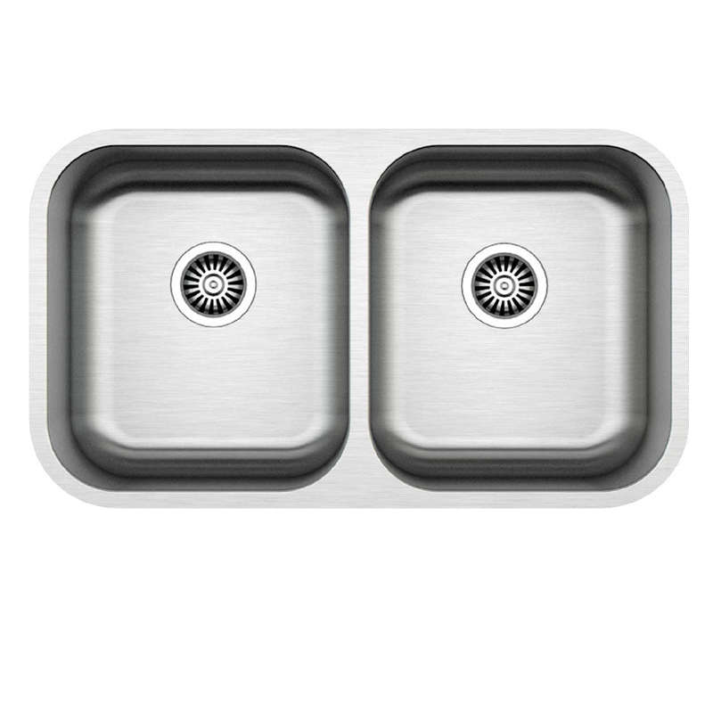 Parker Stainless Steel Sink | AS81 Linen Stainless Steel Sink Double Bowl 79x46 Undermount