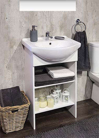 Denver Aperto 550 Open Shelf Cabinet White