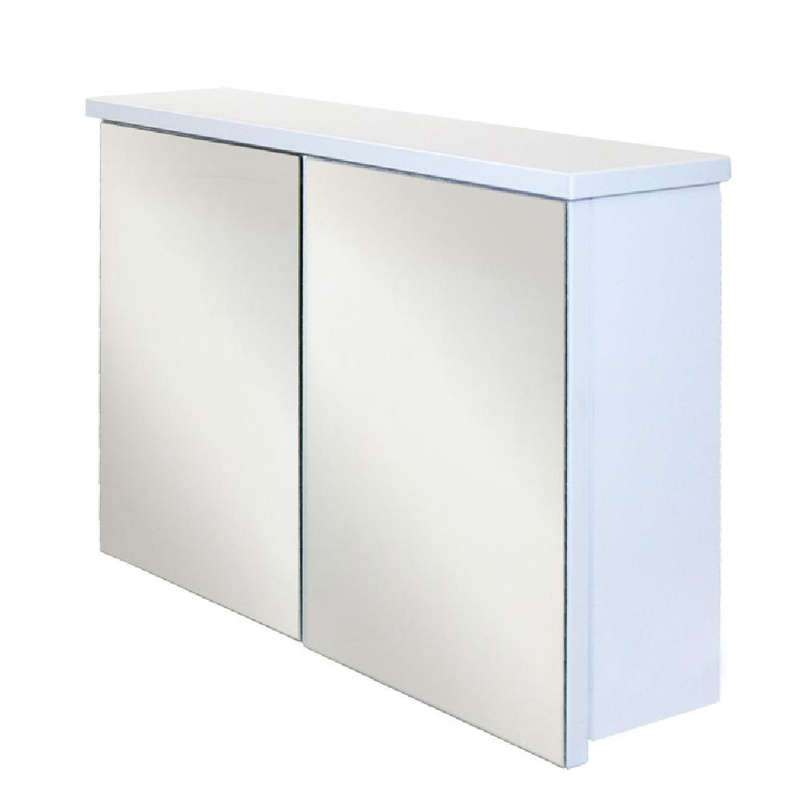 Denver Furniture | Bathroom Mirror Cabinet - Double Door Medicine Cabinet | White