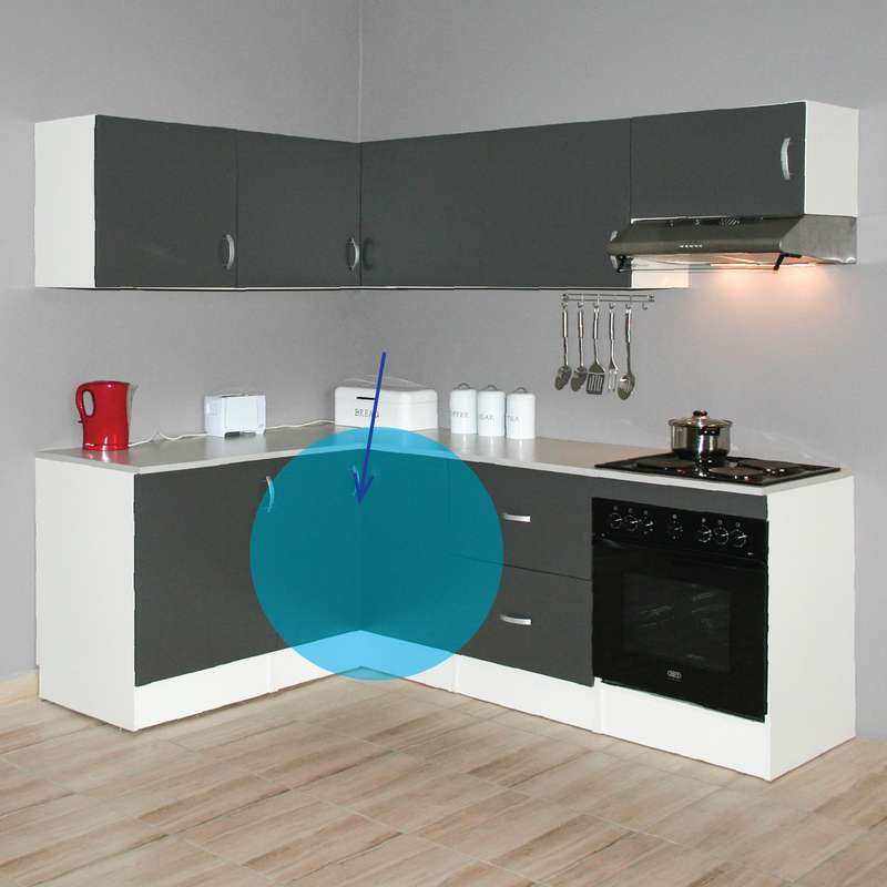 Denver Modul Corner Floor Unit 1000 Vemont Slate