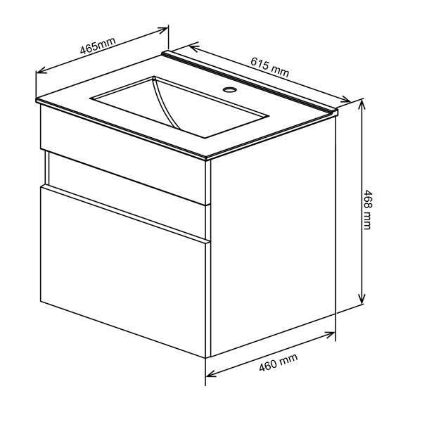 Denver Stylo Floating Bathroom Vanity | Vermont Slate Stucco