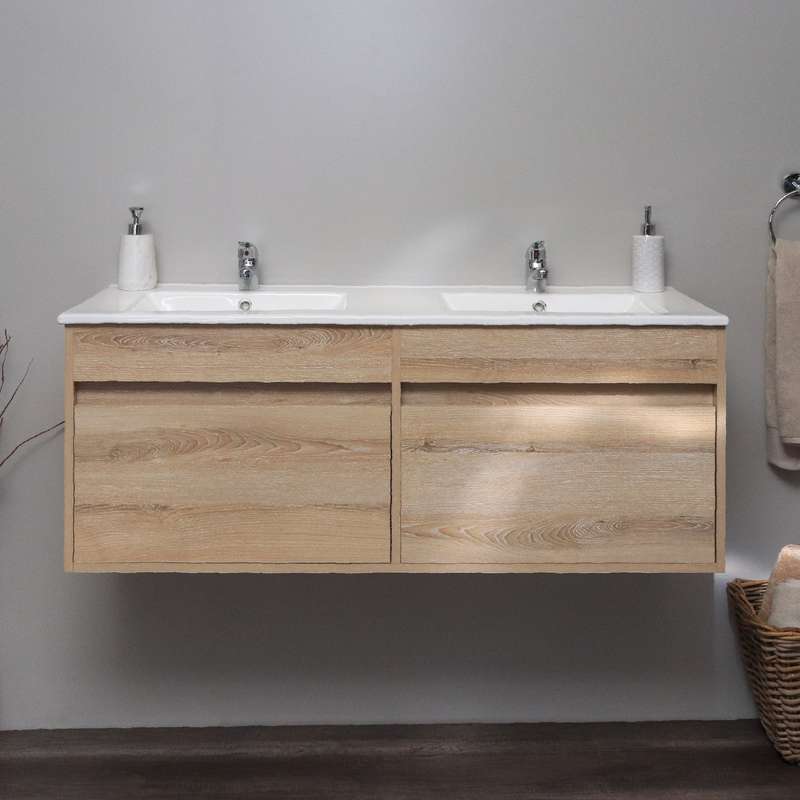 Stylo Deluxe Floating Vanity  | 2 Drawer | 1200 | Washed Shale