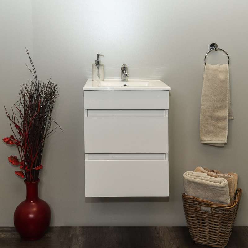 Denver Marlene  2 Drawer Floating Vanity | High Gloss White | 450