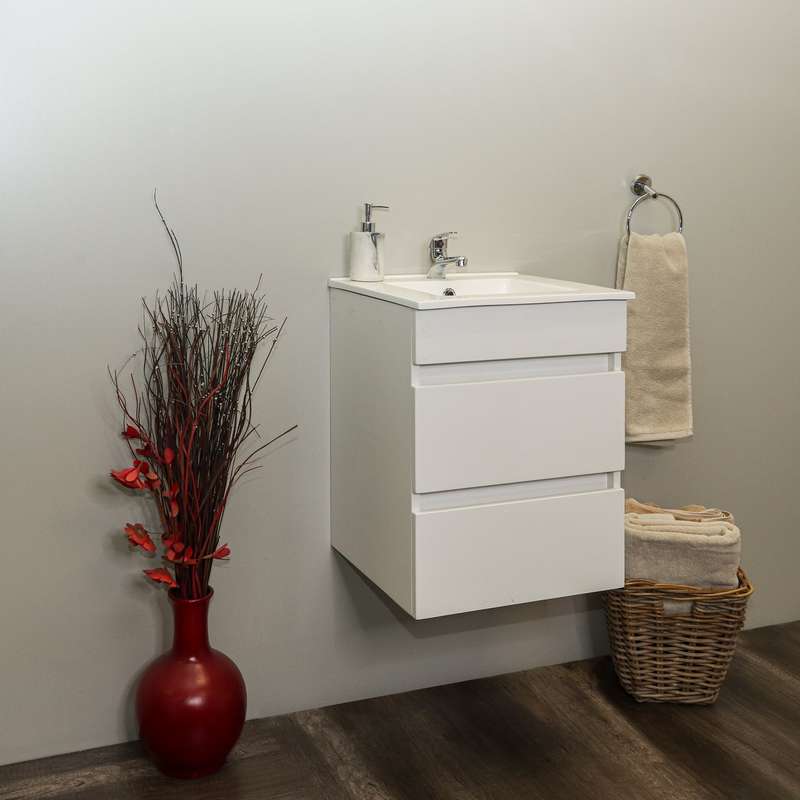 Denver Marlene  2 Drawer Floating Vanity | High Gloss White | 450