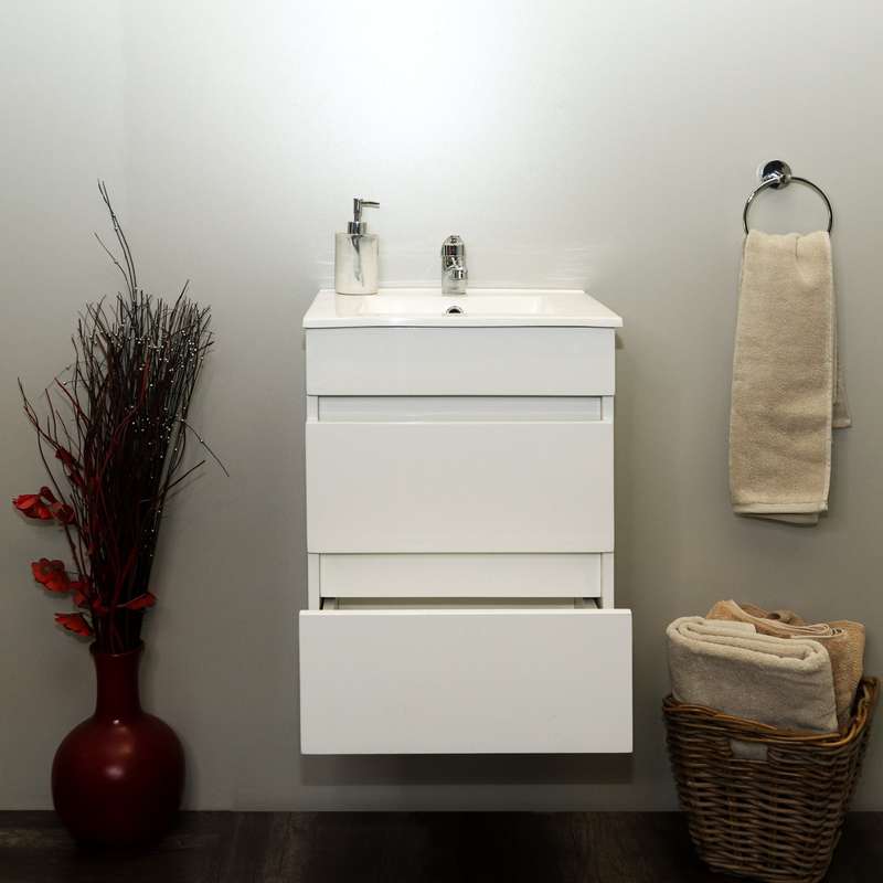 Denver Marlene  2 Drawer Floating Vanity | High Gloss White | 450