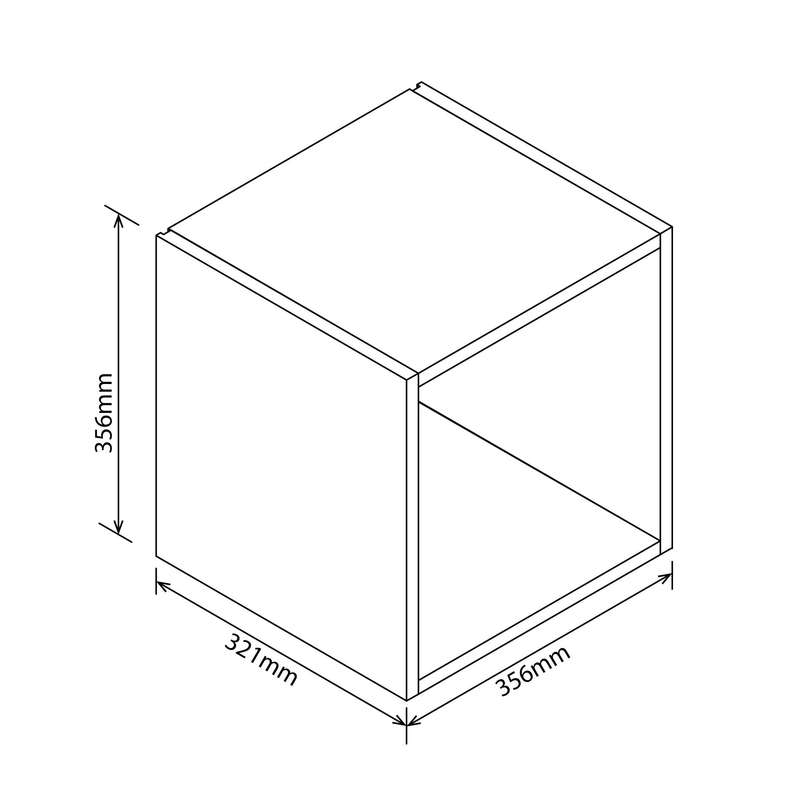 CUBEO Home Storage Cube - 1 Box With 2 Drawers | White