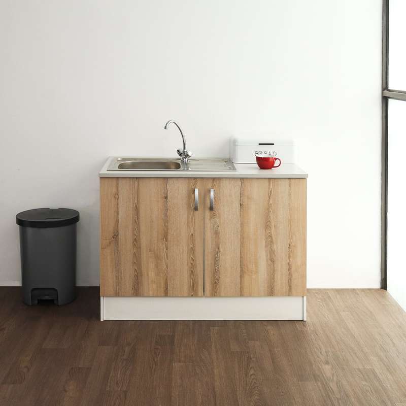 Valenti Modular Kitchen Base Unit 2 Door 1200 | Washed Shale