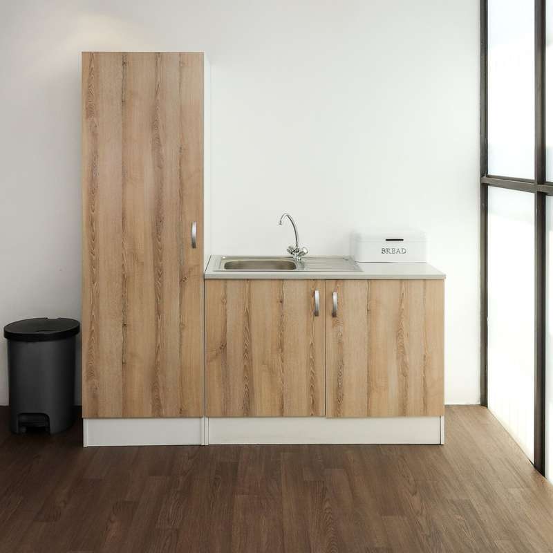 Valenti Modular Kitchen Furniture | Tall Pantry Cupboard | Washed Shale