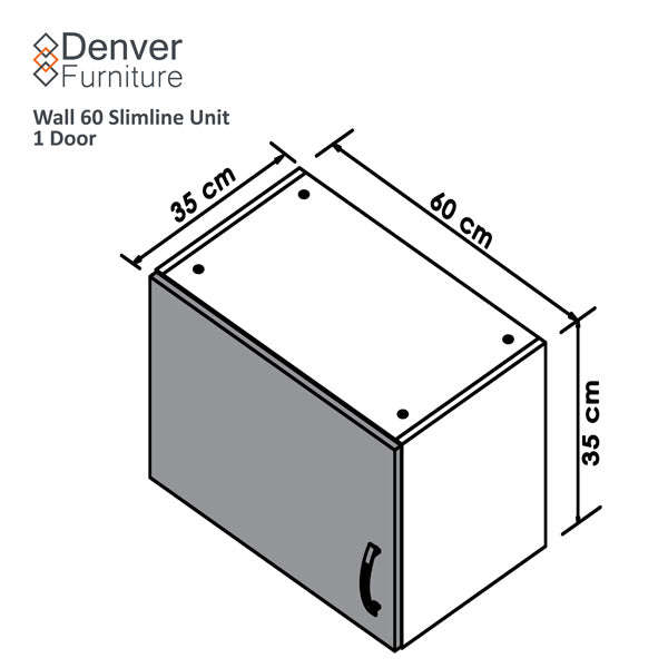 Denver Modul Std 600 Wall Hob 1 Door White