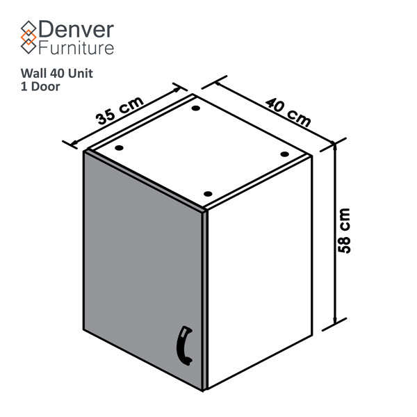 Denver Modul Std 400 Wall 1 Door White