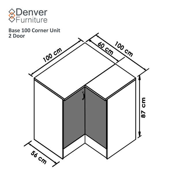 Denver Modul Corner Floor Unit 1000 Vemont Slate