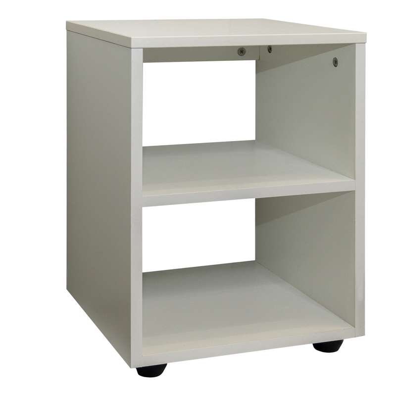 Denver Home | Bed Side Pedestal with Shelf | White