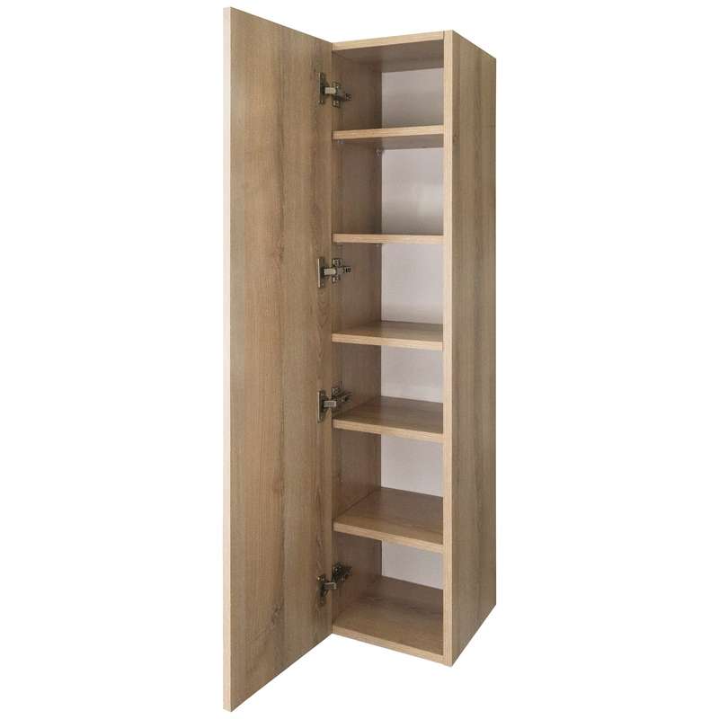 Denver SpaceCo Tall Boy Shelf With Door Washed Shale
