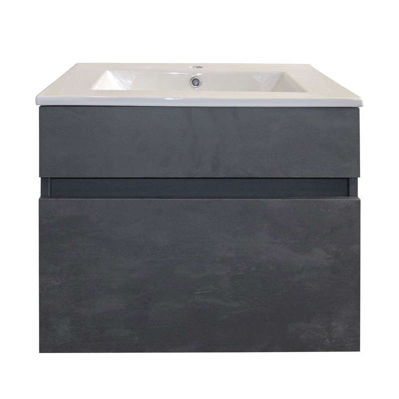 Denver Stylo Floating Bathroom Vanity | Vermont Slate Stucco