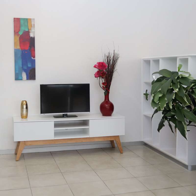 Scandinavian TV Stand - White
