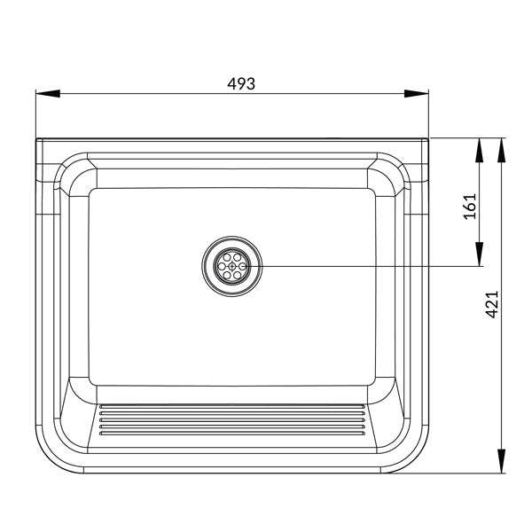 Contractors Wash Trough | Vandal Resistant | Black