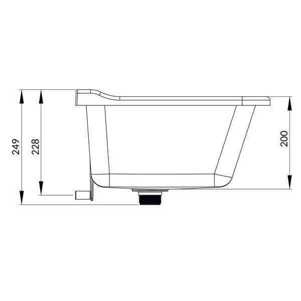 Contractors Wash Trough | Vandal Resistant | Black