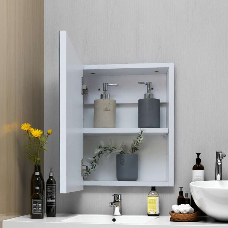 Denver Tiffany Medicine Cabinet Single Door | White
