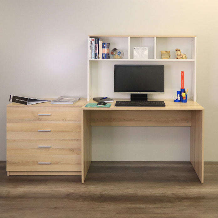 Denver Office Furniture | Rectangular Desk with Storage Shelves