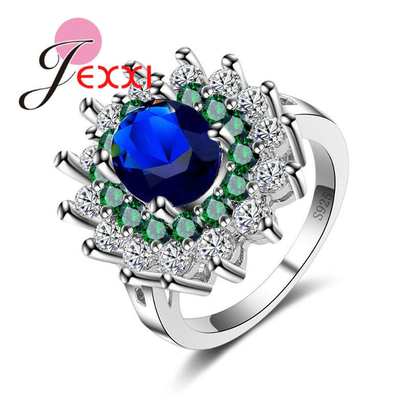 Unique Design CZ Silver Ring - 8
