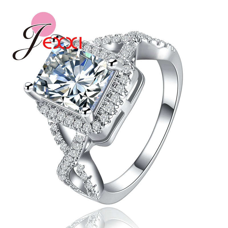 Square Cross Hollow Ring - 6