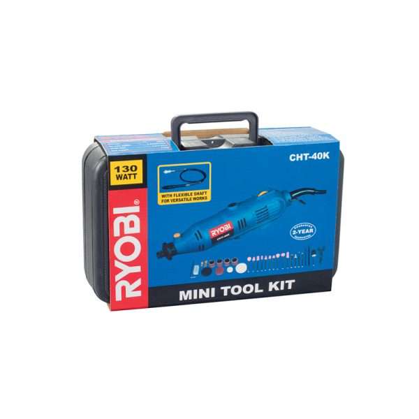 RYOBI Mini Tool Kit 130W with 42 PCE Accessory and Flexible Shaft CHT-40K