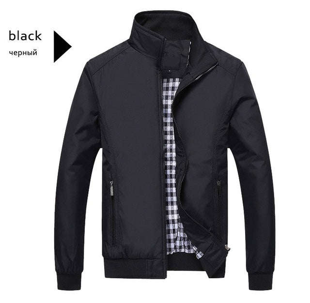New 2017 Jacket Men Fashion Casual Loose  Mens Jacket Sportswear Bomber Jacket Mens j... - black / M