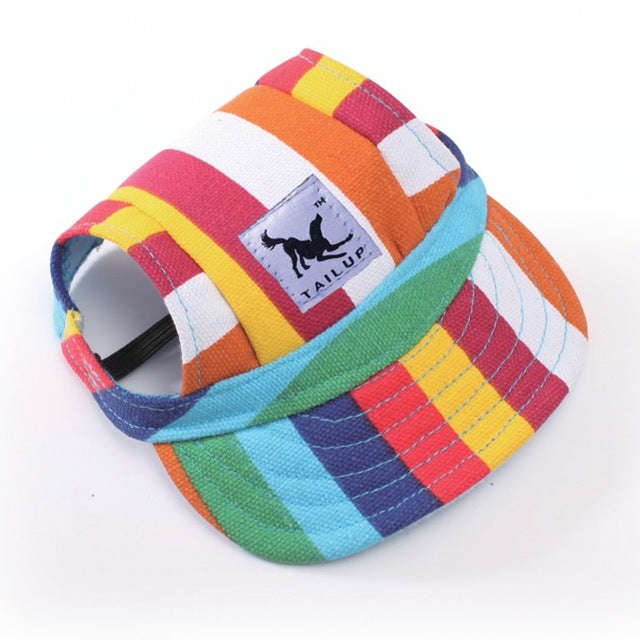 [TAILUP]Dog Hat With Ear Hole Summer Baseball Cap for Small pet dogs product Oxfo... - 7 / S 15x35cm