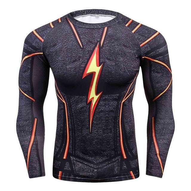 S-3XL 3D Winter Soldier Avengers 3 Compression Shirt Men Summer Long Fitness C... - 5 / Asian size L