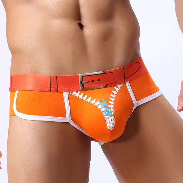 2017 New Cotton Mens Underwear Boxer Men Solid Underwear Cueca Boxer Ice Breathable ... - Orange / S