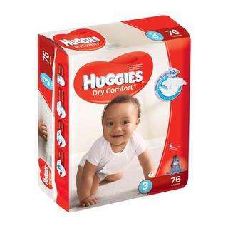 Huggies Dry Comfort Nappies Size 3 Jumbo 76's