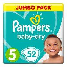 Pampers Active Baby Nappies Size 5 Junior Jumbo Pack 52's