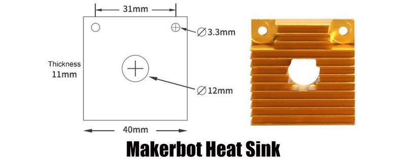 Nema 17 heatsink - Gold