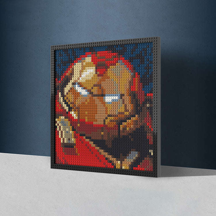 Pixel Art Building Blocks | Iron Man 3-in-1