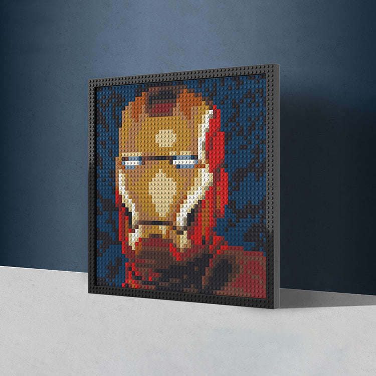 Pixel Art Building Blocks | Iron Man 3-in-1