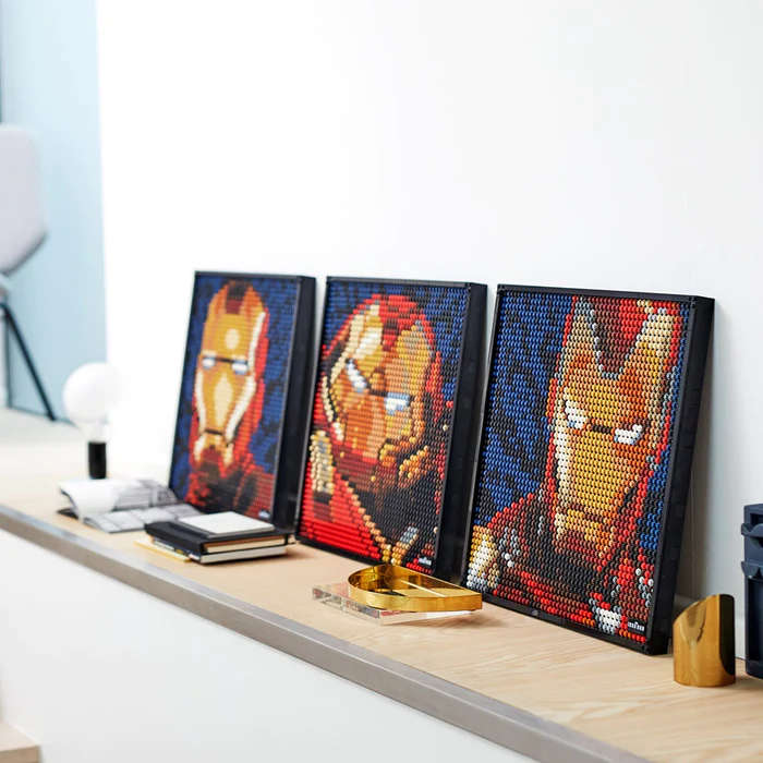 Pixel Art Building Blocks | Iron Man 3-in-1