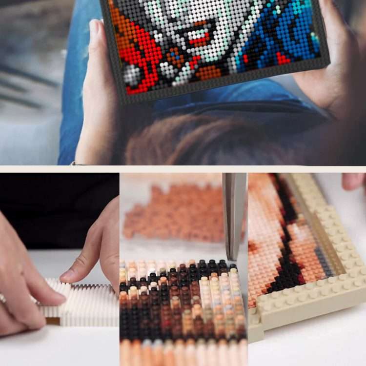 Pixel Art Building Blocks | Iron Man 3-in-1