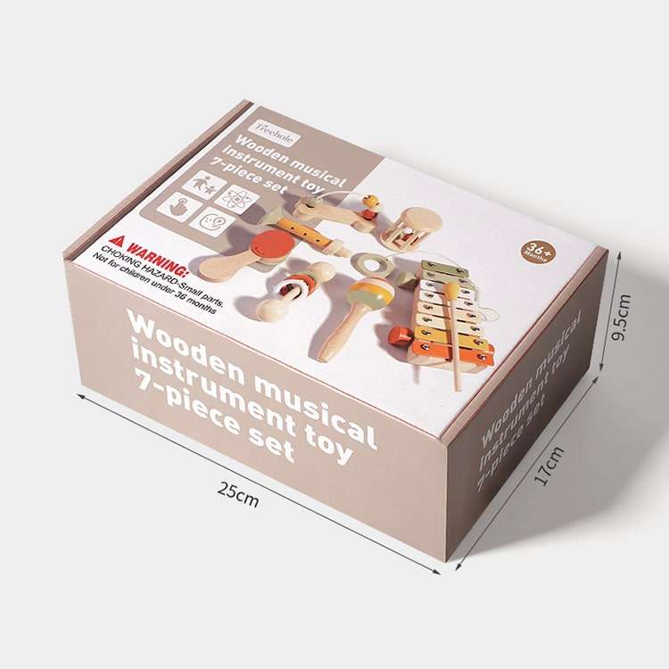Wooden Music Instruments Set