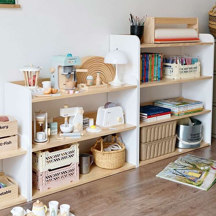 Open-Back Kids Bookshelf | Medium Montessori Shelf