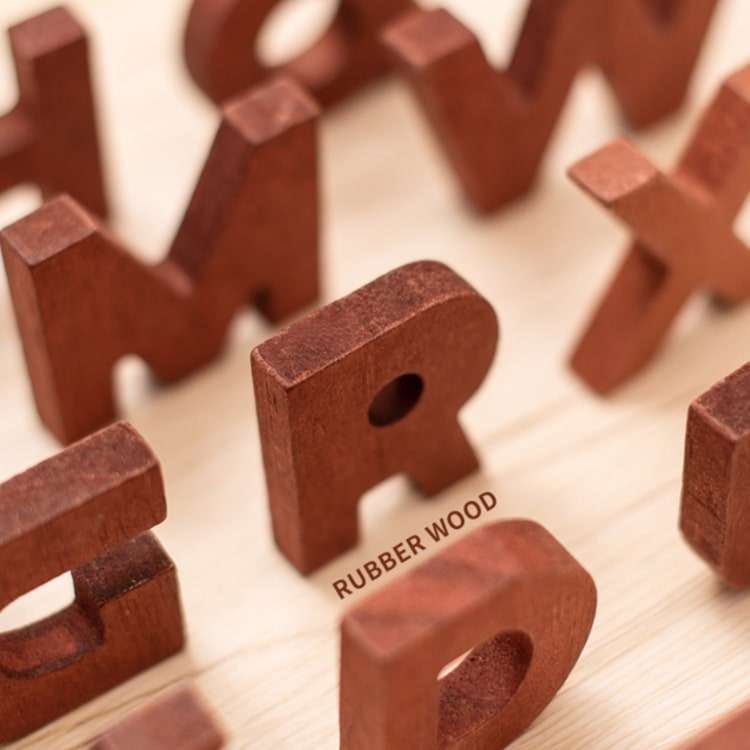 Wooden Alphabet Building Blocks Kit