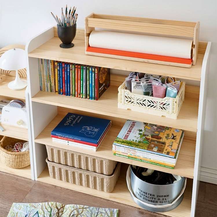 Open-Back Kids Bookshelf | Large Montessori Shelf