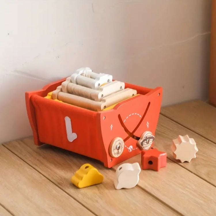 Wooden Nesting and Stacking Blocks Tower