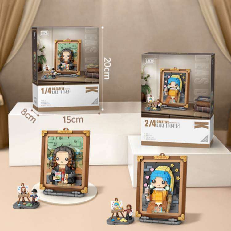 World Cute Painting Mini Building Blocks | Mona Lzhai