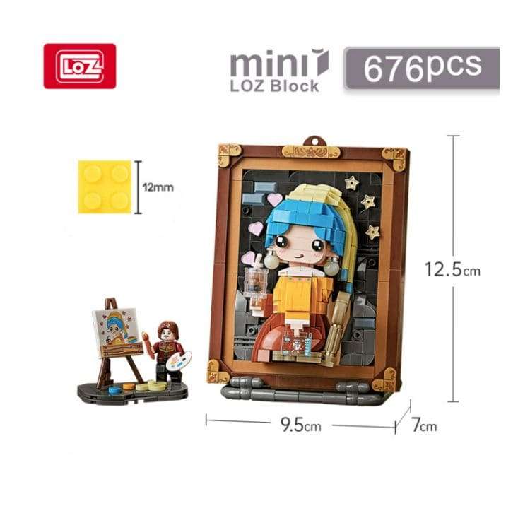 World Cute Painting Mini Building Blocks | Girl With The Milk Tea
