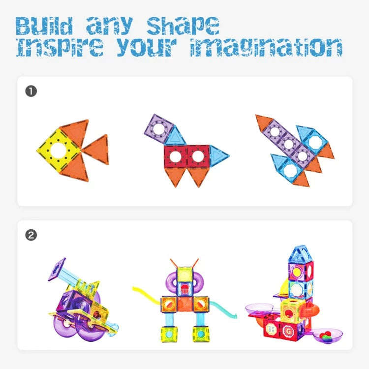 3D Magnetic Building Tiles | 178 Pcs