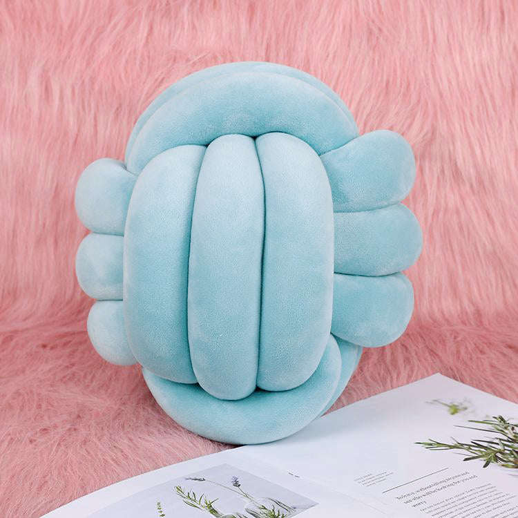 Knot Ball Cushion | Blue