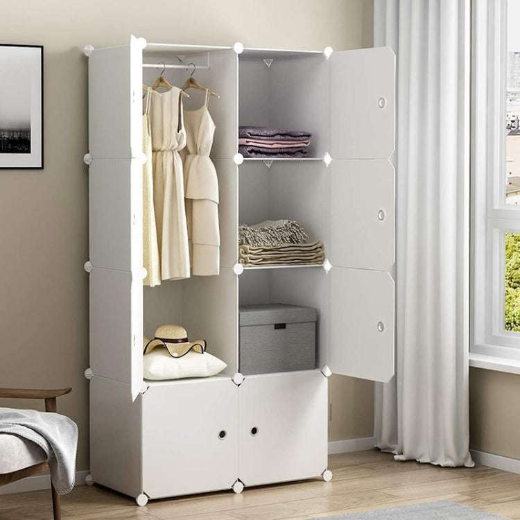 Portable Wardrobe Closet White